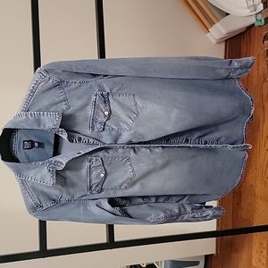 Gap Maternity button down denim